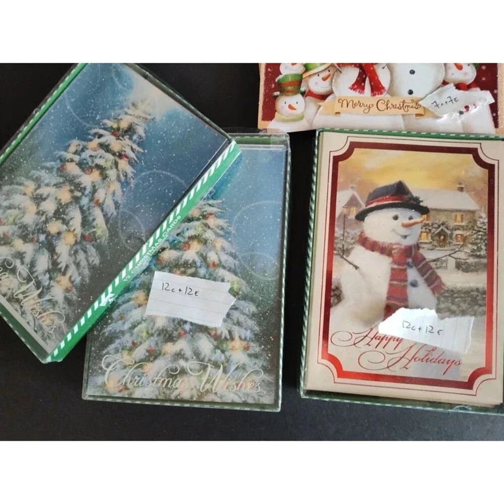 140 pcs vintage Christmas holidays postcards 70 cards + 70 envelopes, assorted